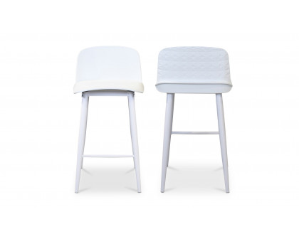 Moe's Looey Contemporary Counter Stool Set of 2 - White