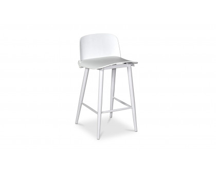 Moe's Looey Contemporary Counter Stool Set of 2 - White