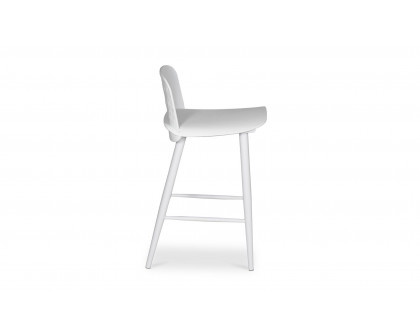 Moe's Looey Contemporary Counter Stool Set of 2 - White