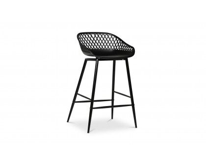 Moe's Piazza Contemporary Counter Stool Set of 2 - Black