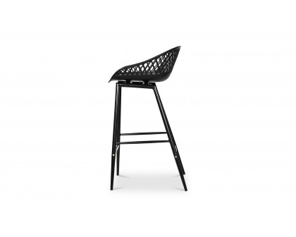 Moe's Piazza Contemporary Counter Stool Set of 2 - Black