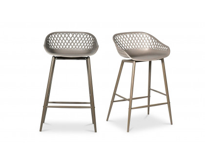 Moe's Piazza Contemporary Counter Stool Set of 2 - Gray