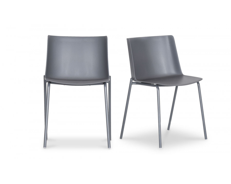 Moe's Silla Contemporary Dining Chair Set of 2 - Charcoal Gray