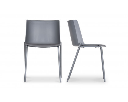 Moe's Silla Contemporary Dining Chair Set of 2 - Charcoal Gray