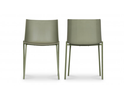 Moe's Silla Contemporary Dining Chair Set of 2 - Sage Green