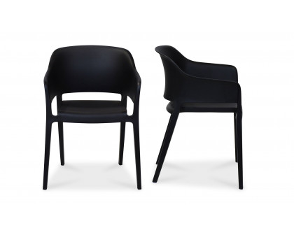 Moe's Faro Modern Dining Chair Set of 2 - Black