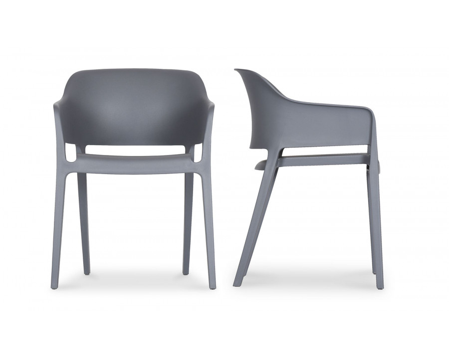 Moe's Faro Modern Dining Chair Set of 2 - Charcoal Gray