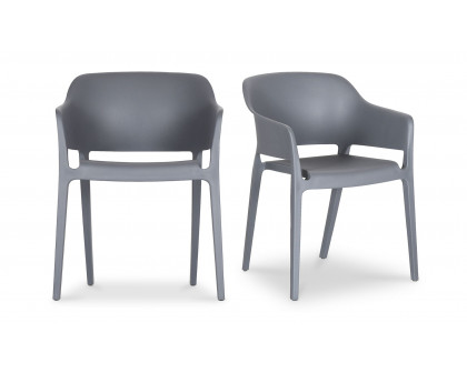 Moe's Faro Modern Dining Chair Set of 2 - Charcoal Gray