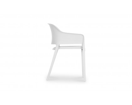 Moe's Faro Modern Dining Chair Set of 2 - White