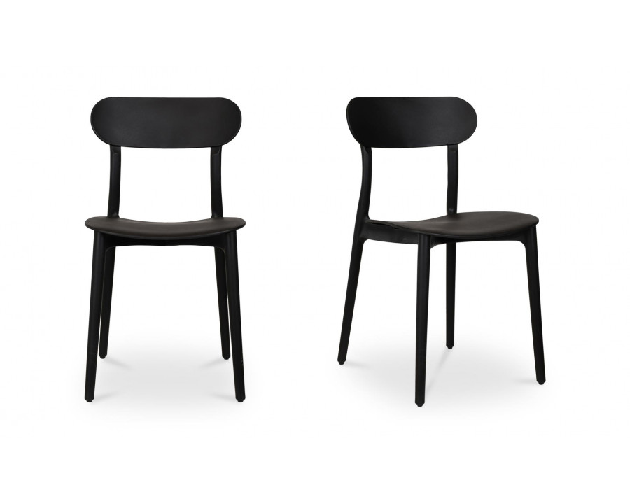 Moe's Kent Modern Dining Chair Set of 2 - Black