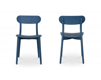 Moe's Kent Modern Dining Chair Set of 2 - Navy