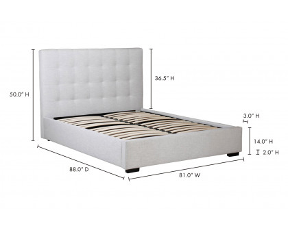 Moe's Belle Storage Bed - Tufted Sand, King