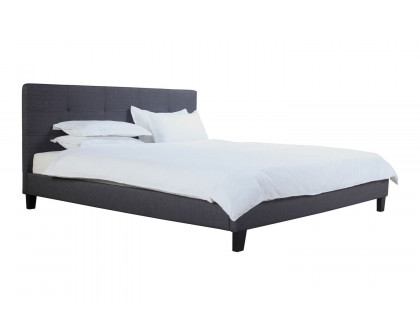 Moe's Eliza Contemporary Queen Size Bed - Dark Gray