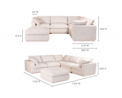 Moe's - Justin Modular Sectional in Beige