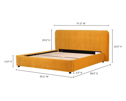 Moe's Samara Bed - Yellow, King