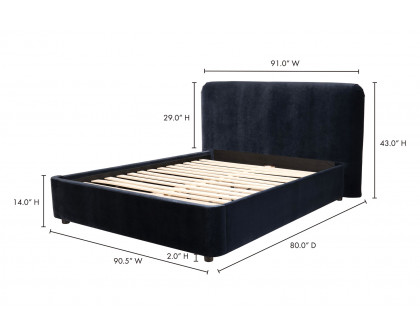 Moe's Samara Bed - Blue, King