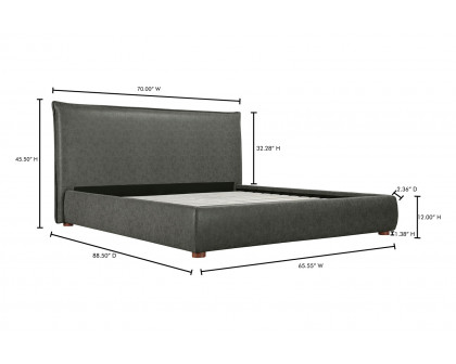 Moe's Luzon Bed - Slate, Queen