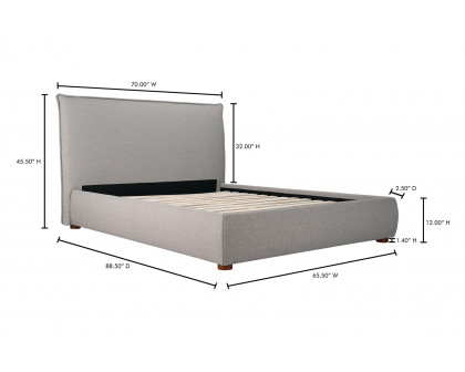 Moe's Luzon Bed - Graystone, Queen