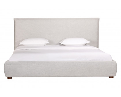 Moe's Luzon Bed - Light Gray, Queen