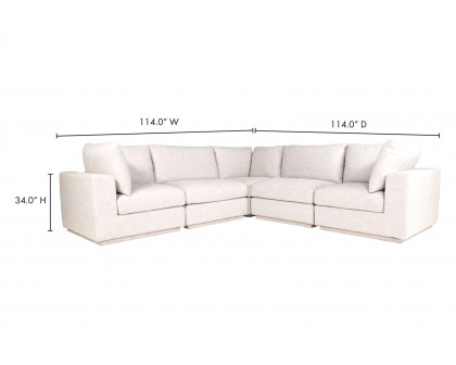 Moe's - Justin Classic L Modular Sectional in Beige