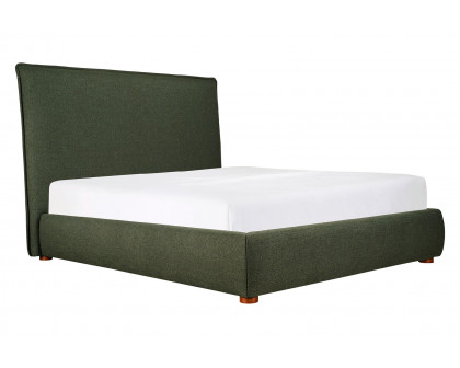 Moe's Luzon Bed Tall Headboard - Deep Forest, Queen