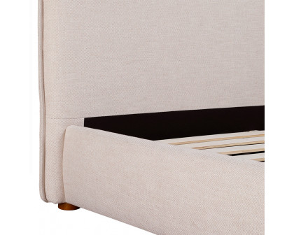 Moe's Luzon Bed Tall Headboard - Wheat, Queen