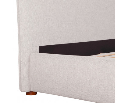 Moe's Luzon Bed Tall Headboard - Light Gray, Queen