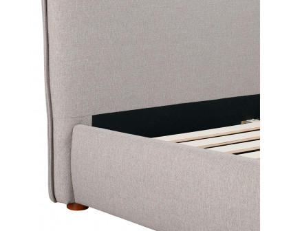 Moe's Luzon Bed Tall Headboard - Graystone, King