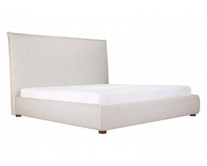 Moe's Luzon Bed Tall Headboard - Light Gray, King