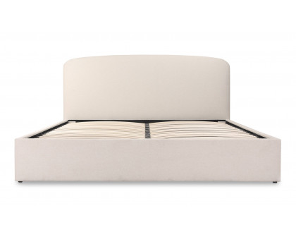 Moe's Joan Contemporary Queen Size Storage Bed - Cream