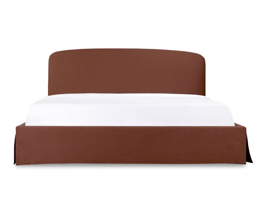 Moe's Joan Contemporary King Size Storage Bed - Rust