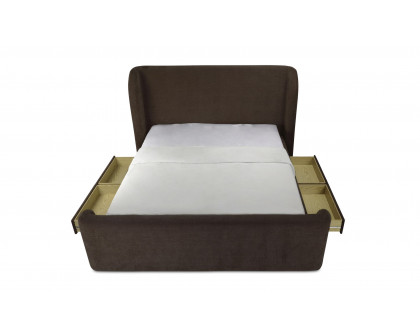 Moe's Sophia Contemporary Queen Size Bed - Brown