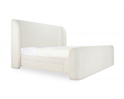 Moe's Sophia Contemporary Queen Size Bed - Cream