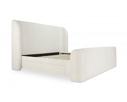 Moe's Sophia Contemporary Queen Size Bed - Cream