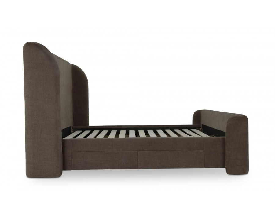 Moe's Sophia Contemporary King Size Bed - Brown