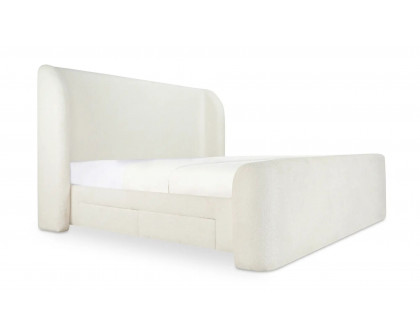 Moe's Sophia Contemporary King Size Bed - Cream