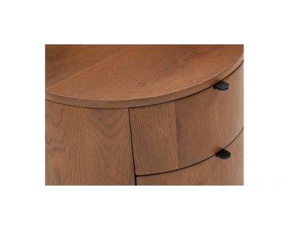 Moe's Theo Scandinavian 2-Drawer Nightstand - Brown