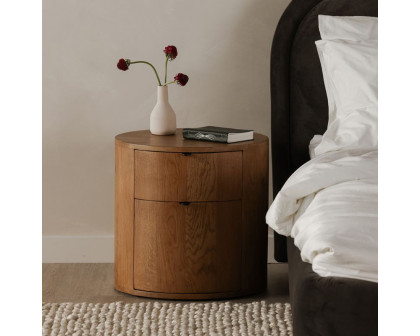 Moe's Theo Scandinavian 2-Drawer Nightstand - Natural