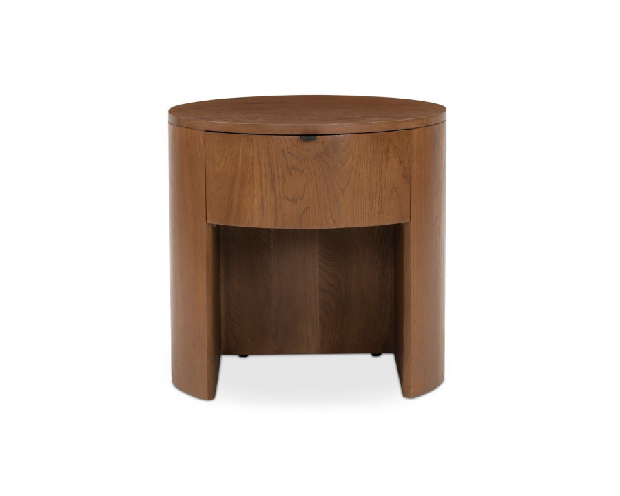 Moe's Theo Scandinavian 1-Drawer Nightstand - Brown