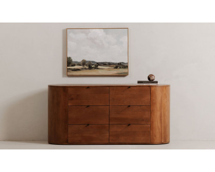 Moe's™ Theo Scandinavian 6 Drawers Dresser - Brown