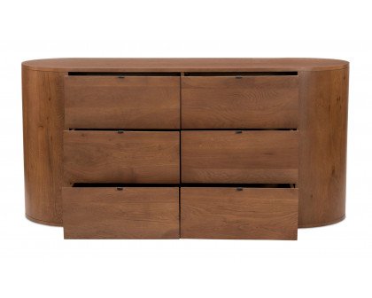 Moe's™ Theo Scandinavian 6 Drawers Dresser - Brown