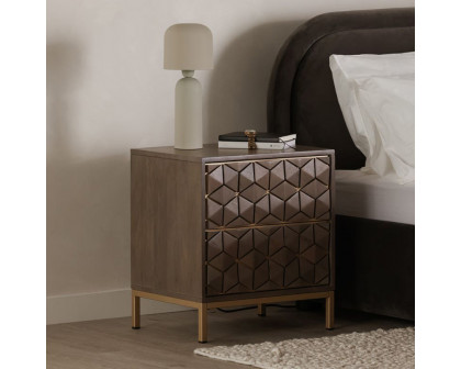 Moe's Corolla 2 Drawer Nightstand - Gray