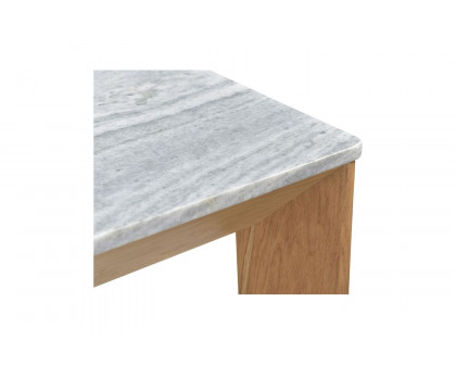 Moe's Angle Contemporary Marble Rectangular Dining Table - Gray, Small