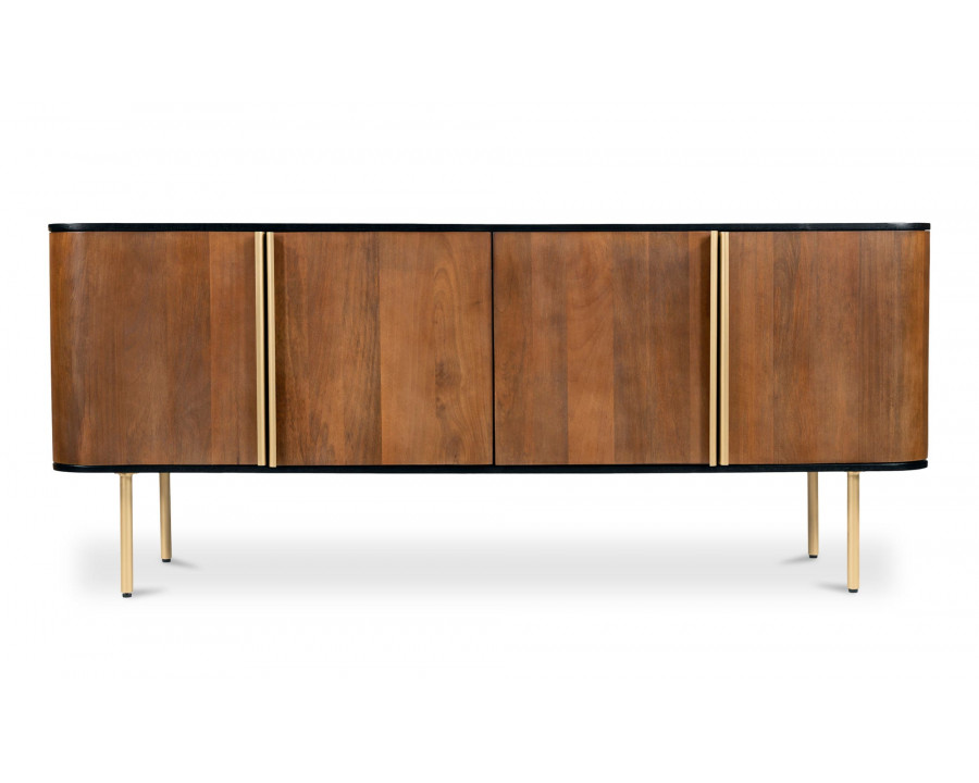 Moe's - Dionne Art Deco Sideboard in Brass