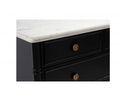 Moe's - Eleanor Rustic 5 Drawers Chest in Black