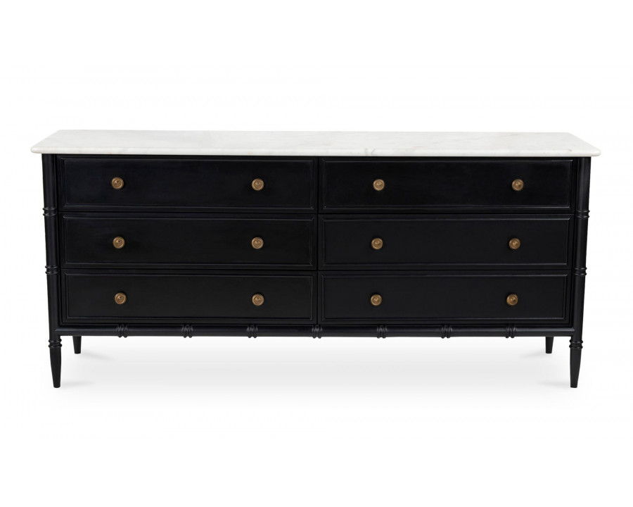 Moe's - Eleanor Rustic 6 Drawers Dresser in Black