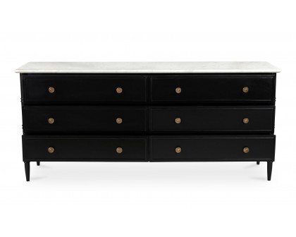 Moe's - Eleanor Rustic 6 Drawers Dresser in Black