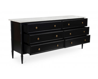 Moe's - Eleanor Rustic 6 Drawers Dresser in Black