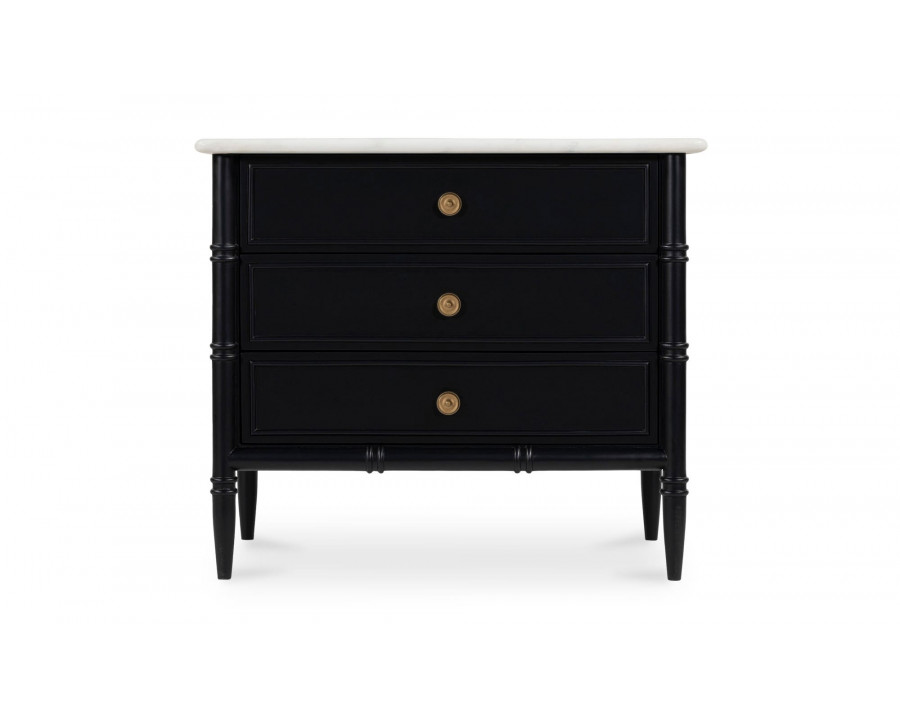 Moe's - Eleanor Rustic 1 Drawer Nightstand in Black