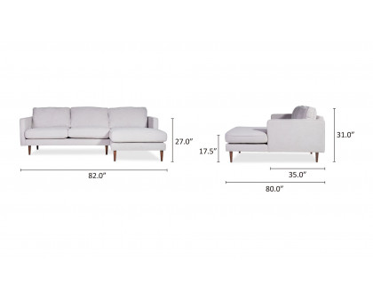 Moe's Solara Modern Sectional - Vanilla